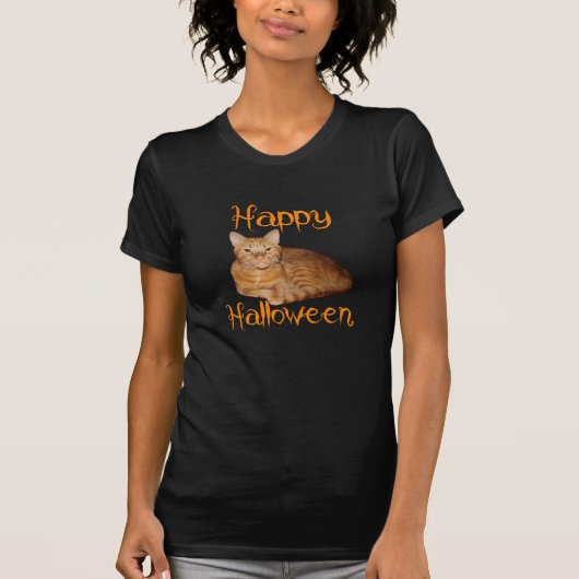 Happy Halloween niet-Scary Oranje tablet T-shirt (Voorkant)