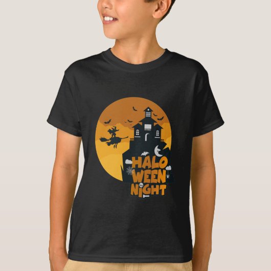 Happy Halloween Night-kostuum voor jongens T-shirt (Voorkant)