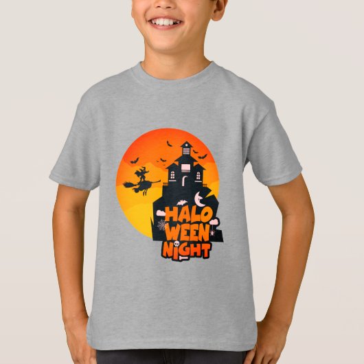 Happy Halloween Night-kostuum voor jongens T-Shirt (Voorkant)