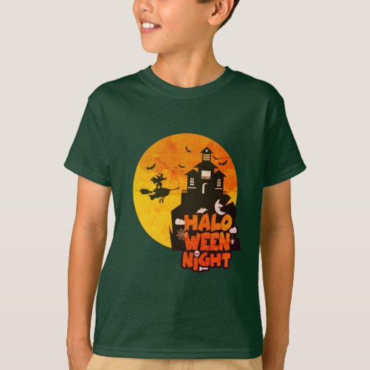 Happy Halloween Night-kostuum voor jongens T-Shirt (Voorkant)