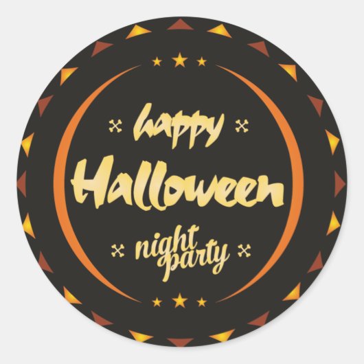 Happy Halloween Night Party sticker (Voorkant)