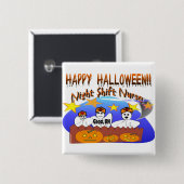 Happy Halloween Night Shift Zurse Vierkante Button 5,1 Cm (Voorkant /achterkant)