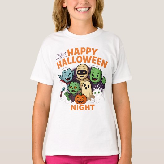 Happy Halloween Night Unisex Kleding Mannelijk Vro T-shirt (Voorkant)