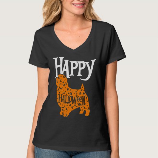 Happy Halloween Norfolk Terrier T-shirt (Voorkant)