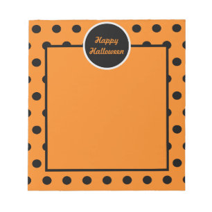Happy Halloween Notitieblok (Sinaasappel en zwart)