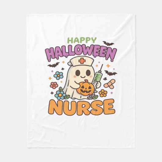 Happy Halloween Nurse Shirt - Schattigee Spooky Me Fleece Deken (Voorkant)