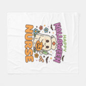 Happy Halloween Nurse Shirt - Schattigee Spooky Me Fleece Deken (Voorkant (Horizontaal))