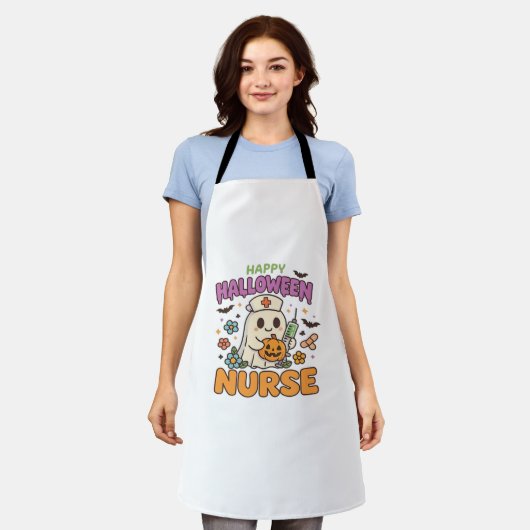 Happy Halloween Nurse Shirt - Schattigee Spooky Me Schort (Gedragen)
