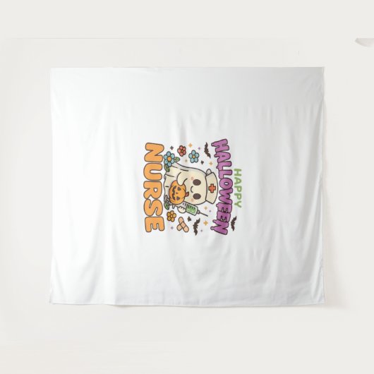 Happy Halloween Nurse Shirt - Schattigee Spooky Me Wandkleed (Voorkant (horizontaal))