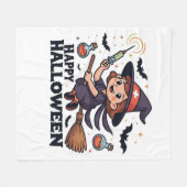 Happy Halloween Nurse Shirt – Spooky Schattige Med Fleece Deken (Voorkant (Horizontaal))