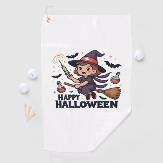 Happy Halloween Nurse Shirt – Spooky Schattige Med Golfhanddoek (Insitu)
