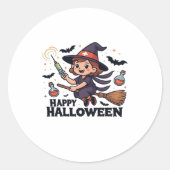 Happy Halloween Nurse Shirt – Spooky Schattige Med Ronde Sticker (Voorkant)