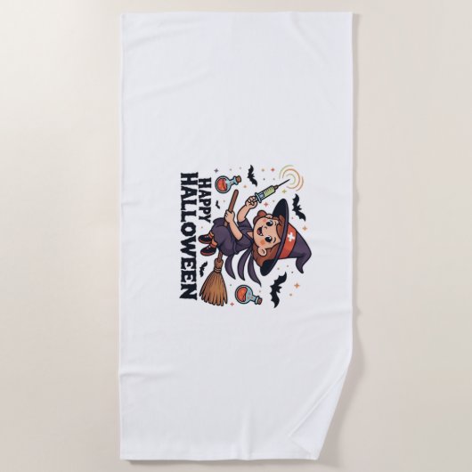 Happy Halloween Nurse Shirt – Spooky Schattige Med Strandlaken (Voorkant)