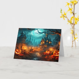 Happy Halloween - Old Haunted House Kaart