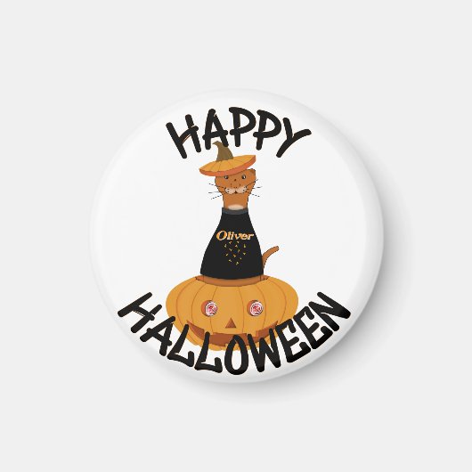 Happy Halloween Oliver. Magneet (Voorkant)
