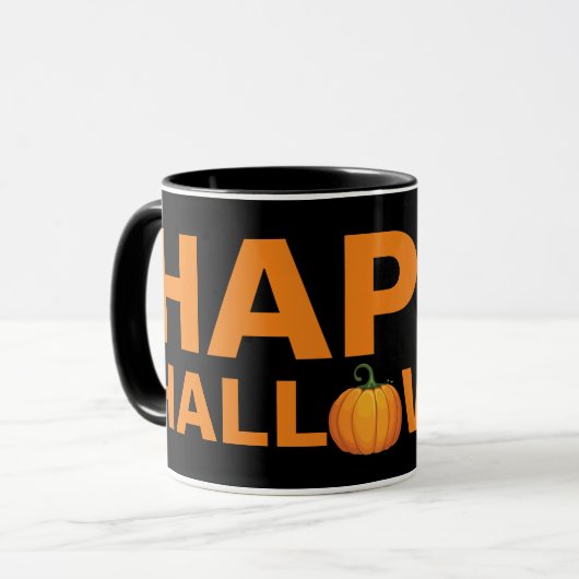 Happy Halloween-ontwerp met type Mok (Voorkant links)