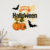 Happy Halloween-ontwerp Poster (Keuken)