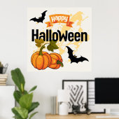 Happy Halloween-ontwerp Poster (Thuiskantoor)