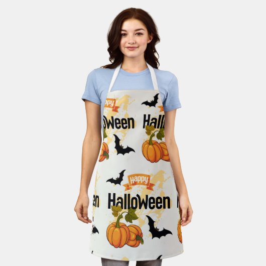 Happy Halloween-ontwerp Schort (Gedragen)