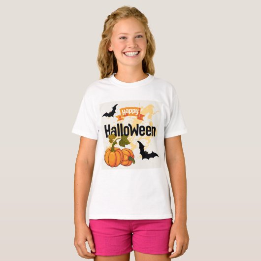 Happy Halloween-ontwerp T-shirt (Voorkant volledig)