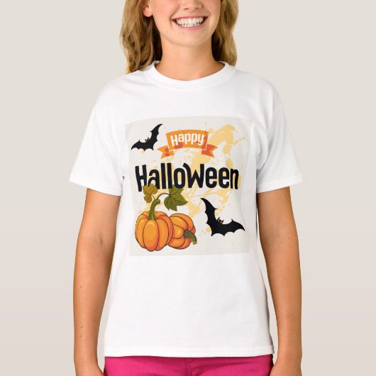 Happy Halloween-ontwerp T-shirt (Voorkant)