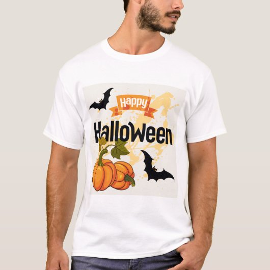 Happy Halloween-ontwerp T-shirt (Voorkant)