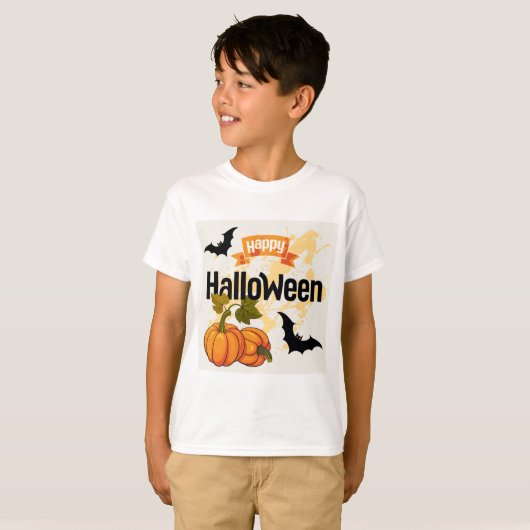 Happy Halloween-ontwerp T-shirt (Voorkant volledig)