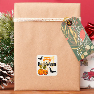 Happy Halloween-ontwerp Vierkante Sticker