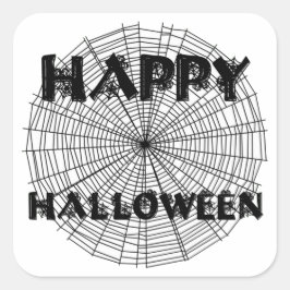 Happy Halloween op Spider Web Text Sticker
