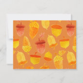 Happy Halloween Oranje Acorns-fotokaart Kaart (Achterkant)