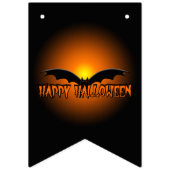 Happy Halloween Oranje Black Bat bundelbanner Vlaggetjes (Eerste vlag)