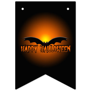 Happy Halloween Oranje Black Bat bundelbanner Vlaggetjes
