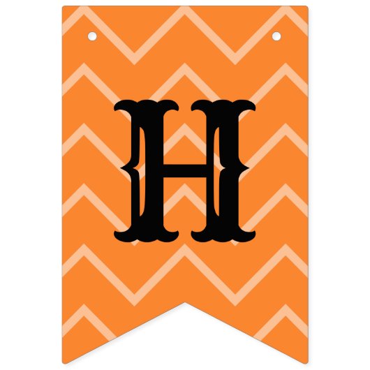 Happy Halloween Oranje Black en Grey Patterned Vlaggetjes (Eerste vlag)