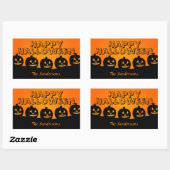 Happy Halloween Oranje en Black Pumpkin Stickers (Vel)