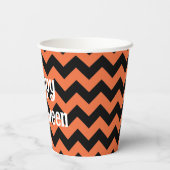 Happy Halloween oranje en zwarte kinder partij Papieren Bekers (Achterkant)