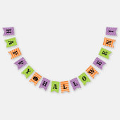 Happy Halloween Oranje Paars Green Patterned Vlaggetjes