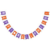 Happy Halloween Oranje & Paarse Ghost Bunting Flag Vlaggetjes (Alle)