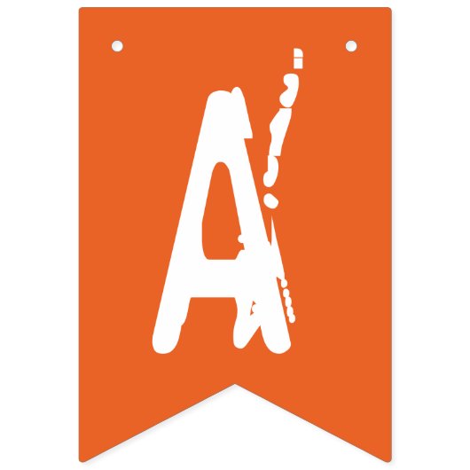 Happy Halloween Oranje & Paarse Ghost Bunting Flag Vlaggetjes (Tweede vlag)