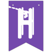 Happy Halloween Oranje & Paarse Ghost Bunting Flag Vlaggetjes (Eerste vlag)