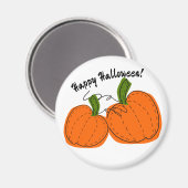 Happy Halloween Oranje pomkins Magneet (Voorkant / Achterkant)