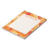 Happy Halloween Oranje pomkins Notitieblok (Linkerzijde)