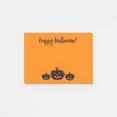 Happy Halloween oranje Post-it® notes met pompoen (Voorkant)