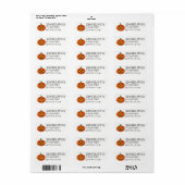 Happy Halloween Oranje Pumpkin Jack o' Lantern Etiket (Full Sheet)