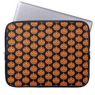 Happy Halloween Oranje Pumpkin Jack o' Lantern Laptop Sleeve