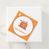 Happy Halloween oranje traktas en spin Bedankjes Labels (In situ)