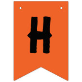 Happy Halloween Oranje zwarte schedel spook Vlaggetjes (Tweede vlag)