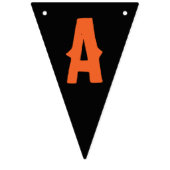 Happy Halloween Oranje zwarte schedel spook Vlaggetjes (Derde vlag)