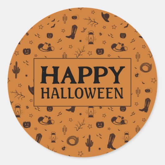 Happy Halloween Oud West Ronde Sticker (Voorkant)