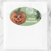 Happy Halloween oval sticker, sealer, label (Tas)
