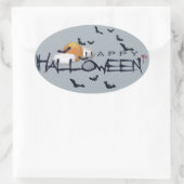 Happy Halloween Ovale Sticker (Tas)